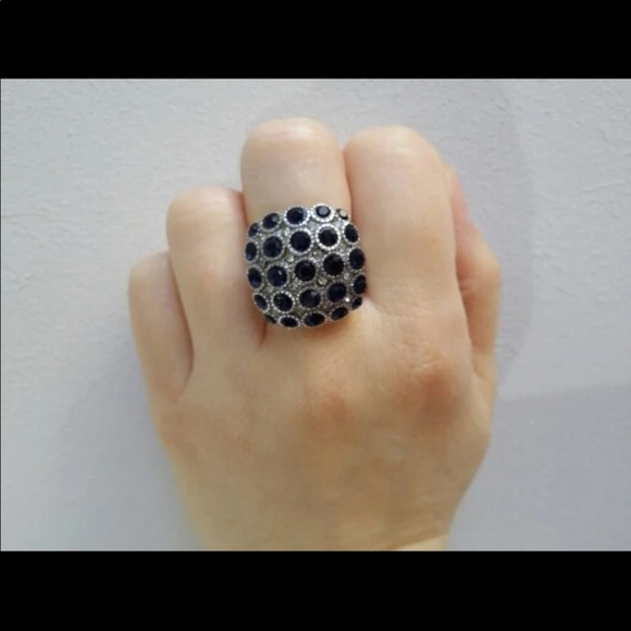 Luxury 925 Silver Sapphire Ring  New - Picture 9 of 11